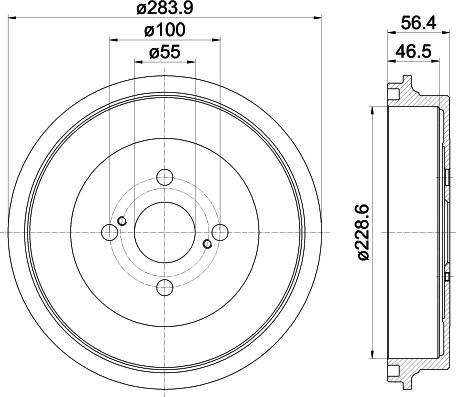 Mintex MBD380 - Тормозной барабан autosila-amz.com