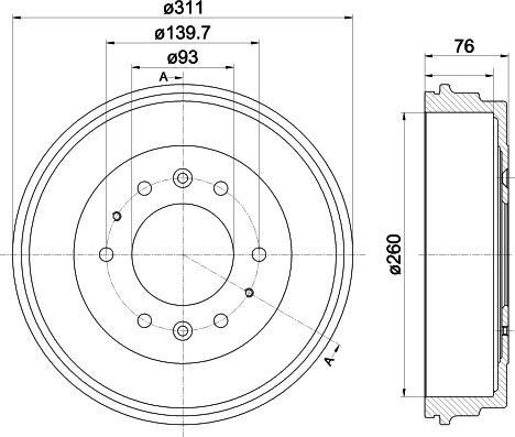 Mintex MBD335 - Тормозной барабан autosila-amz.com