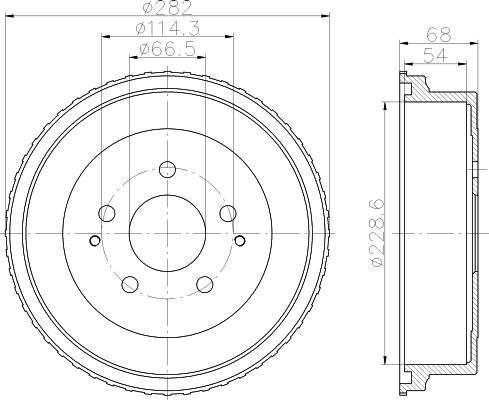 Mintex MBD323 - Тормозной барабан autosila-amz.com