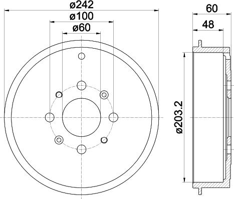 Mintex MBD255 - Тормозной барабан autosila-amz.com