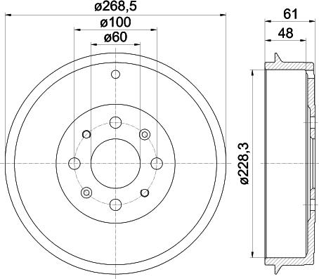 Mintex MBD256 - Тормозной барабан autosila-amz.com