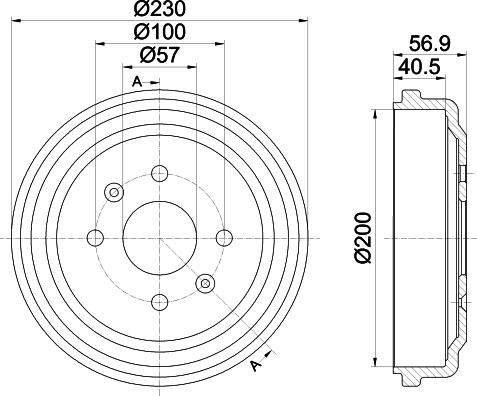 Mintex MBD288 - Тормозной барабан autosila-amz.com