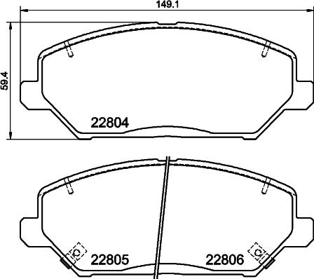 Mintex MDB4033 - Тормозные колодки, дисковые, комплект autosila-amz.com