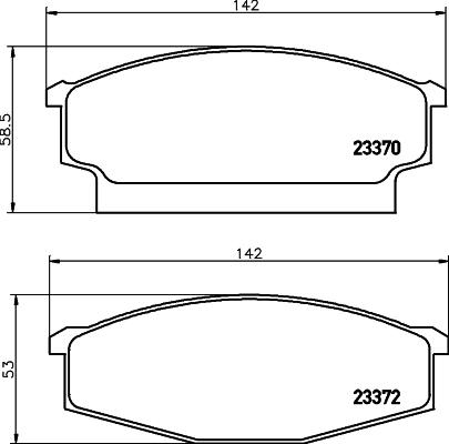 Mintex MDB1405 - Тормозные колодки, дисковые, комплект autosila-amz.com