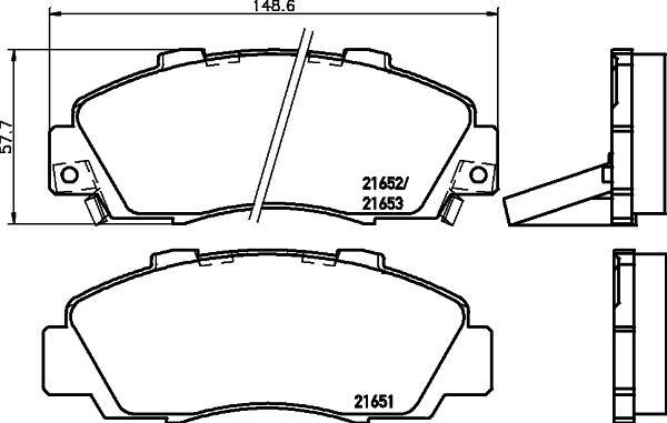 Mintex MDB1543 - Тормозные колодки, дисковые, комплект autosila-amz.com