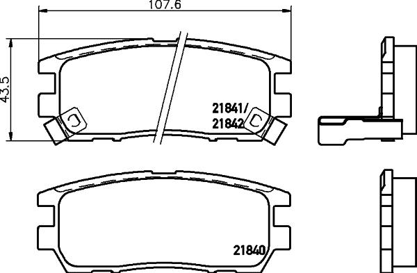 Mintex MDB1646 - Тормозные колодки, дисковые, комплект autosila-amz.com