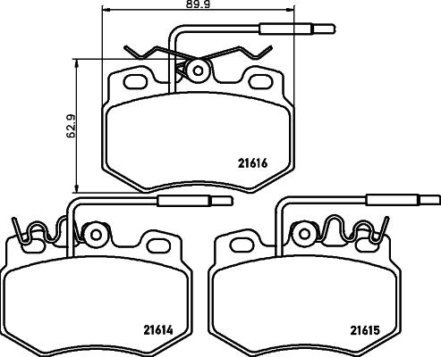 Mintex MDB1611 - Тормозные колодки, дисковые, комплект autosila-amz.com