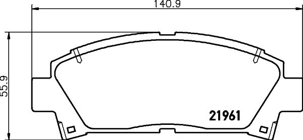 Mintex MDB1684 - Тормозные колодки, дисковые, комплект autosila-amz.com