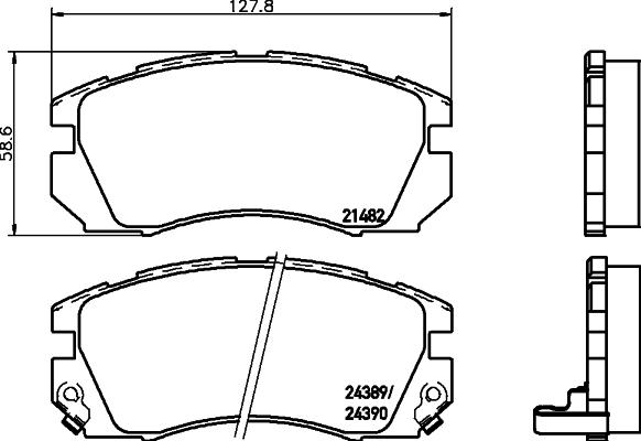 Mintex MDB1688 - Тормозные колодки, дисковые, комплект autosila-amz.com