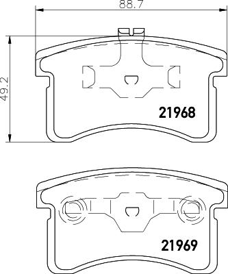 Mintex MDB1687 - Тормозные колодки, дисковые, комплект autosila-amz.com