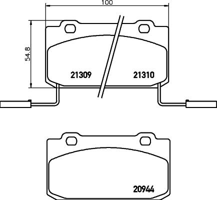 Remsa 2210.12 - Тормозные колодки, дисковые, комплект autosila-amz.com