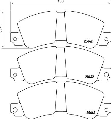 Mintex MDB1111 - Тормозные колодки, дисковые, комплект autosila-amz.com