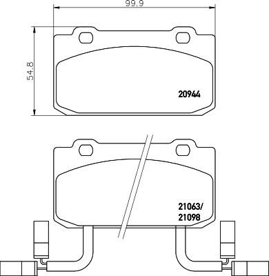 Mintex MDB1357 - Тормозные колодки, дисковые, комплект autosila-amz.com