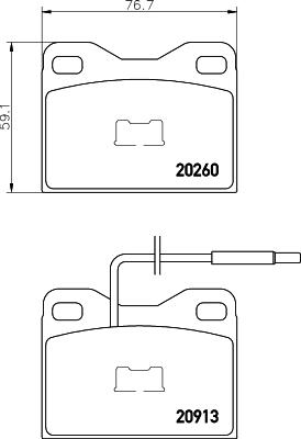 Mintex MDB1304 - Тормозные колодки, дисковые, комплект autosila-amz.com