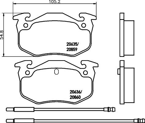 Mintex MDB1209 - Тормозные колодки, дисковые, комплект autosila-amz.com