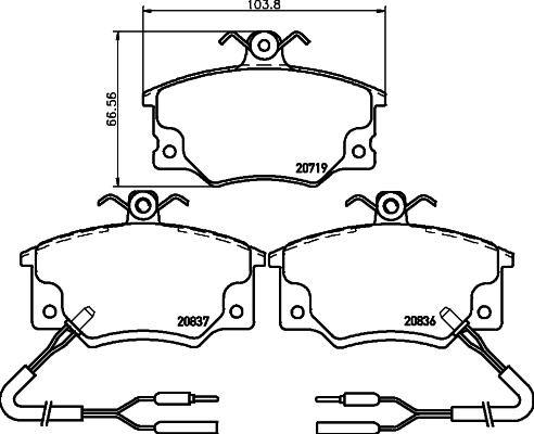 Mintex MDB1278 - Тормозные колодки, дисковые, комплект autosila-amz.com