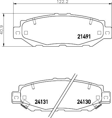 Mintex MDB1710 - Тормозные колодки, дисковые, комплект autosila-amz.com