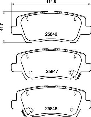 Mintex MDB83691 - Тормозные колодки, дисковые, комплект autosila-amz.com