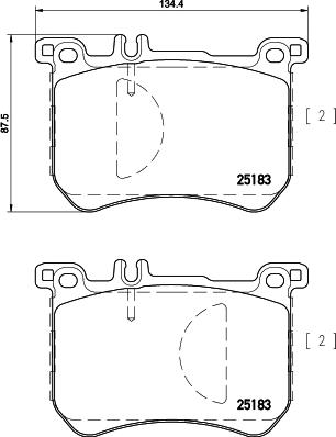 Mintex MDB83288 - Тормозные колодки, дисковые, комплект autosila-amz.com