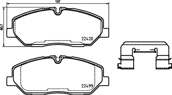 Mintex MDB3906 - Тормозные колодки, дисковые, комплект autosila-amz.com