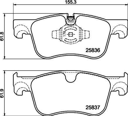 Mintex MDB3489 - Тормозные колодки, дисковые, комплект autosila-amz.com