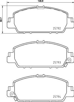 Mintex MDB3431 - Тормозные колодки, дисковые, комплект autosila-amz.com