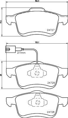 Mintex MDB3001 - Тормозные колодки, дисковые, комплект autosila-amz.com