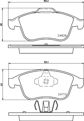 Mintex MDB3030 - Тормозные колодки, дисковые, комплект autosila-amz.com