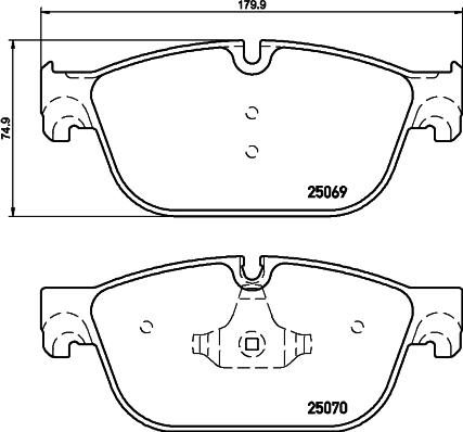 Mintex MDB3071 - Тормозные колодки, дисковые, комплект autosila-amz.com