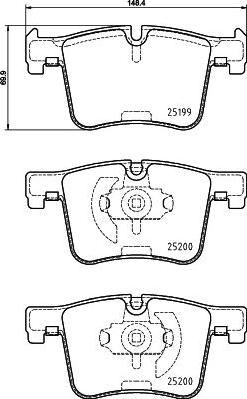 Mintex MDB3153 - Тормозные колодки, дисковые, комплект autosila-amz.com