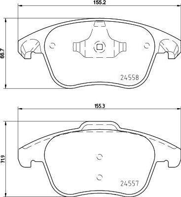 Mintex MDB3122 - Тормозные колодки, дисковые, комплект autosila-amz.com