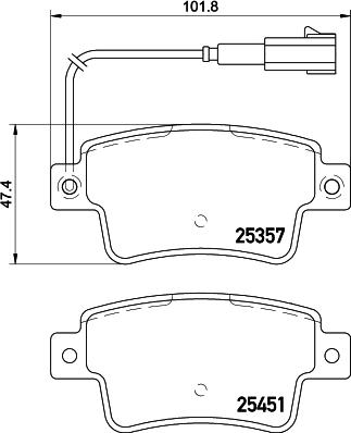 Mintex MDB3261 - Тормозные колодки, дисковые, комплект autosila-amz.com