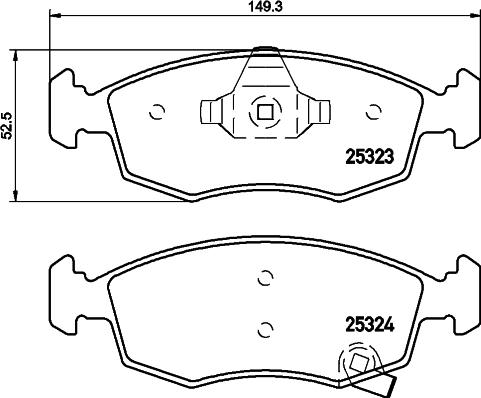 Mintex MDB3233 - Тормозные колодки, дисковые, комплект autosila-amz.com