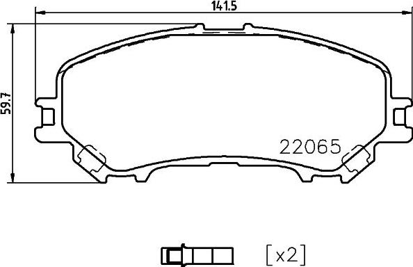 Mintex MDB83747 - Тормозные колодки, дисковые, комплект autosila-amz.com