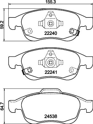 Mintex MDB3768 - Тормозные колодки, дисковые, комплект autosila-amz.com