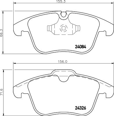 Mintex MDB2944 - Тормозные колодки, дисковые, комплект autosila-amz.com