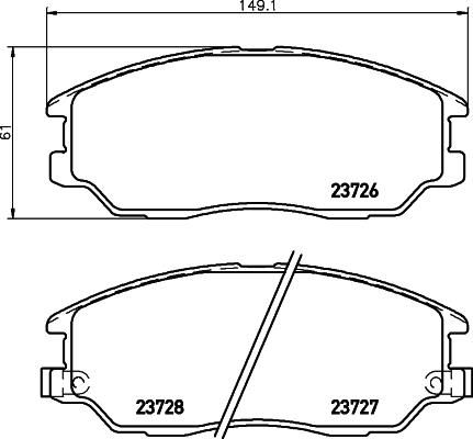 Mintex MDB2594 - Тормозные колодки, дисковые, комплект autosila-amz.com