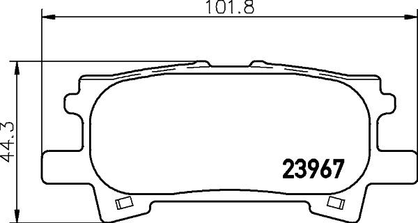 Mintex MDB2572 - Колодки тормозные дисковые задн. RX (MHU3_, GSU3_, MCU3_);HARRIER (MCU3_, MHU3_, ACU3_, GSU3_),HIGHL autosila-amz.com