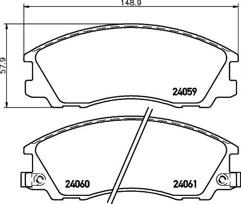 Mintex MDB2605 - Тормозные колодки, дисковые, комплект autosila-amz.com