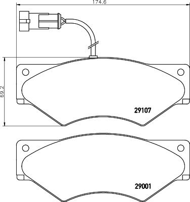 Mintex MDB2603 - Тормозные колодки, дисковые, комплект autosila-amz.com