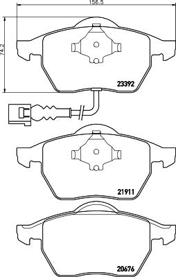 Mintex MDB2041 - Колодки тормозные дисковые передн. A3 (8L1),TT (8N3),TT Roadster (8N9);IBIZA IV (6L1),IBIZA Mk IV (6 autosila-amz.com