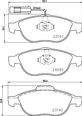 Mintex MDB2132 - Тормозные колодки, дисковые, комплект autosila-amz.com