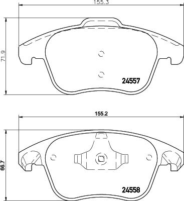 Mintex MDB2891 - Тормозные колодки, дисковые, комплект autosila-amz.com