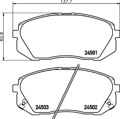 Mintex MDB82865 - Тормозные колодки, дисковые, комплект autosila-amz.com