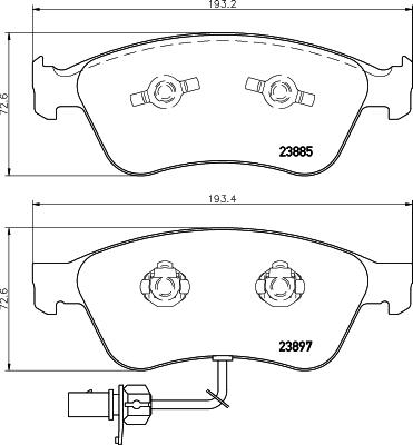 Mintex MDB2825 - Тормозные колодки, дисковые, комплект autosila-amz.com