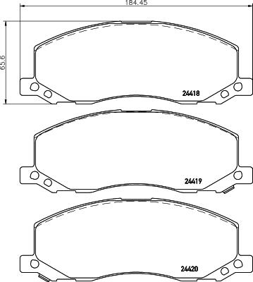 Mintex MDB2871 - Тормозные колодки, дисковые, комплект autosila-amz.com