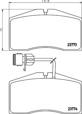 Mintex MDB2356 - Тормозные колодки, дисковые, комплект autosila-amz.com