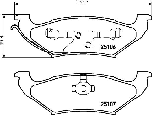 Mintex MDB2332 - Тормозные колодки, дисковые, комплект autosila-amz.com