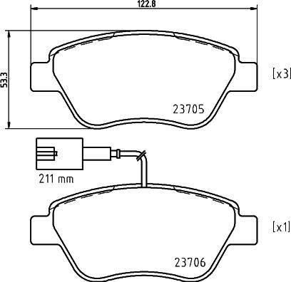 Mintex MDB2239 - Тормозные колодки, дисковые, комплект autosila-amz.com