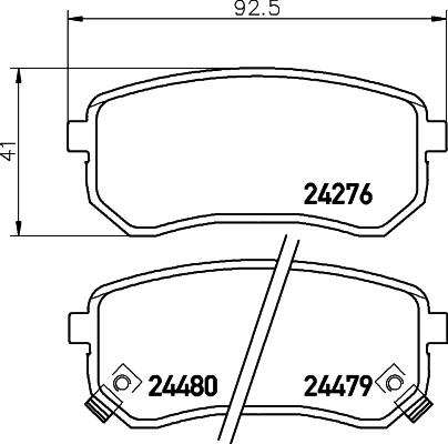 Mintex MDB2799 - Тормозные колодки, дисковые, комплект autosila-amz.com